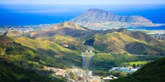 Highway leading into Mokapu Point, east Oahu.