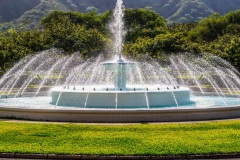 Fountain in Waikiki near Diamond Head.